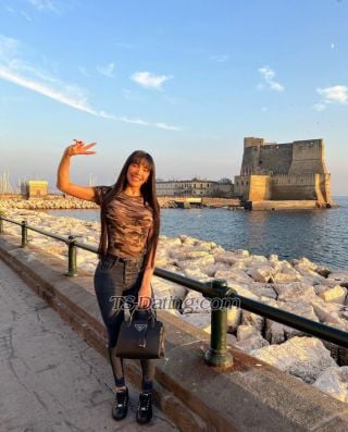 Transgender model Perola Martinez in Naples