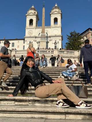 Transgender model Perola Martinez in Naples