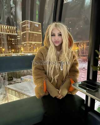Transgender model Polli in Moscow